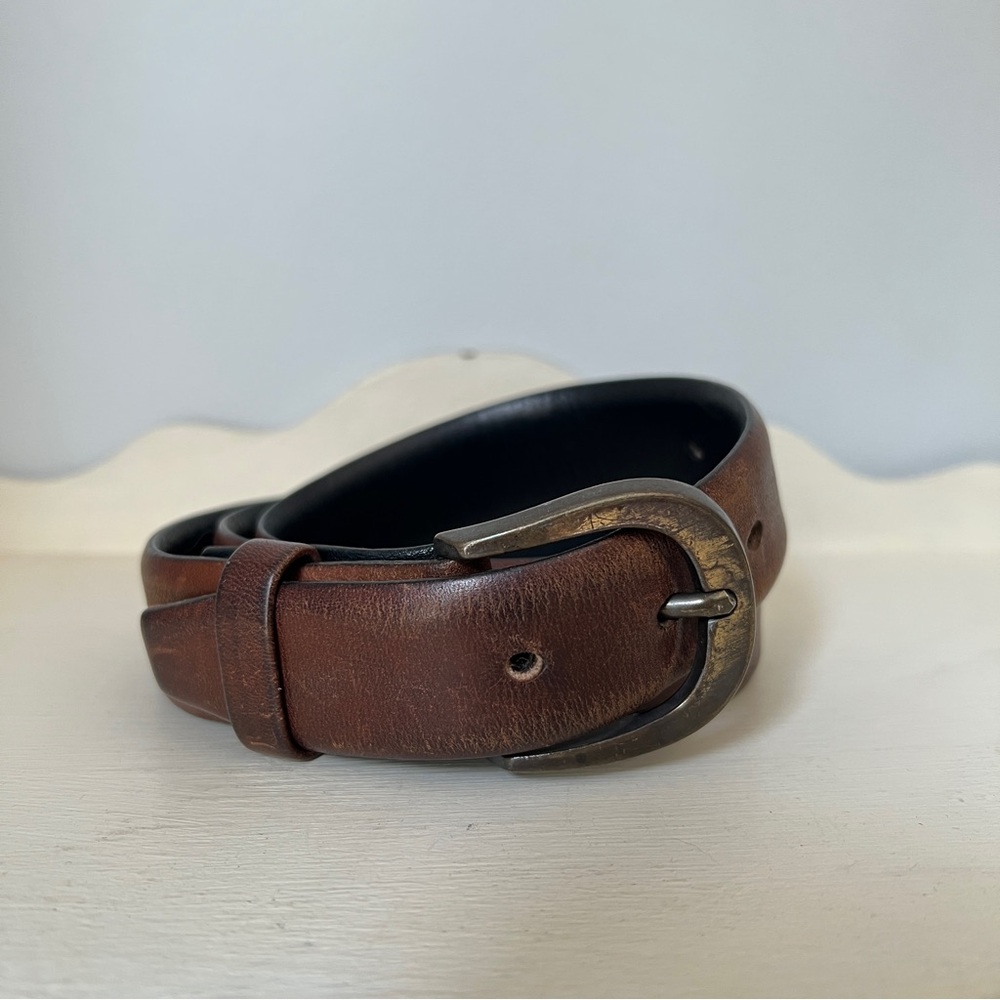Harness House Steerhide Au Natural Brown Leather Belt Size 34
